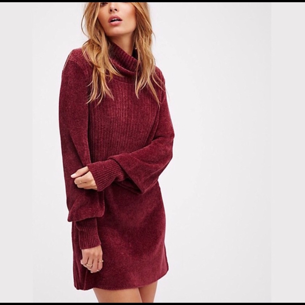 ❌sold❌ Free people chenille tunic sweater dress
